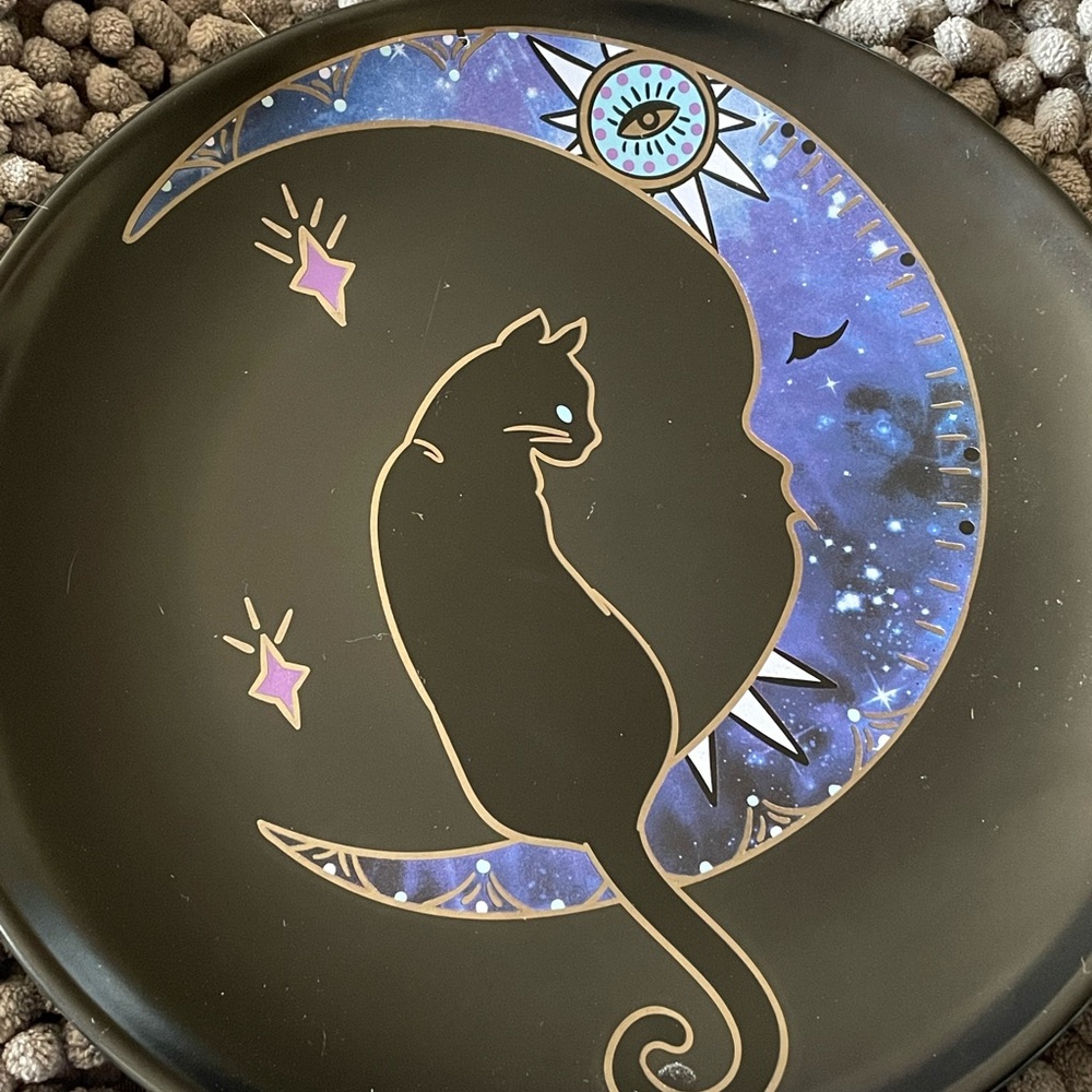 Holiday Home Black Cart and Moon Salad Plates
